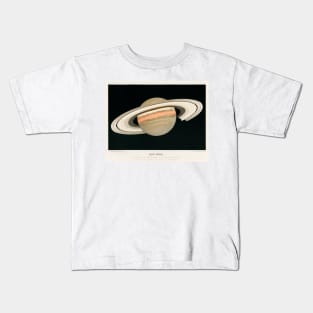 Saturn planet vintage illustration Kids T-Shirt